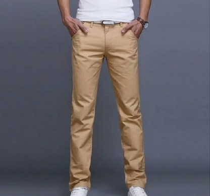 Men’s Casual Straight-Leg Cotton Pants