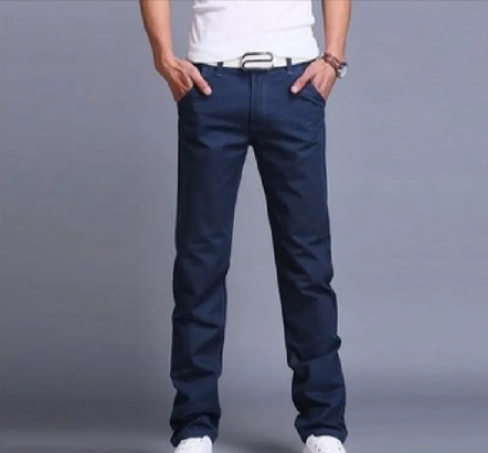 Men’s Casual Straight-Leg Cotton Pants