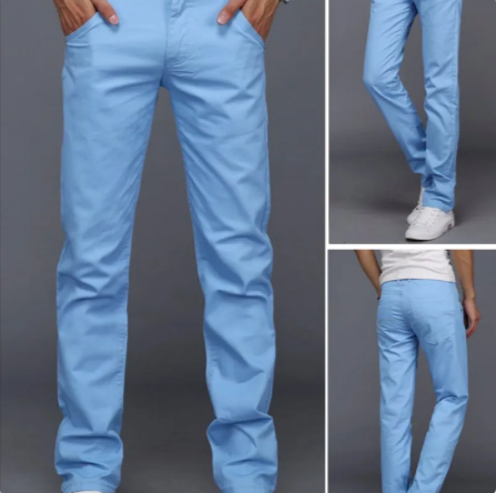 Men’s Casual Straight-Leg Cotton Pants