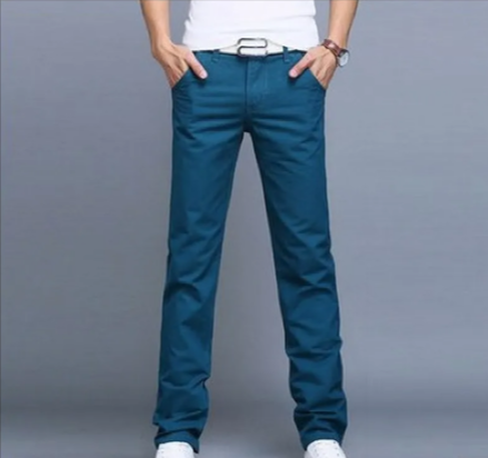 Men’s Casual Straight-Leg Cotton Pants
