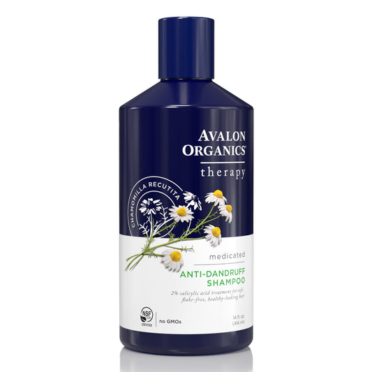 Avalon Organics Therapy Medicated Anti-Dandruff Shampoo for Soft Flake-Free Hair 14 Fluid Ounces