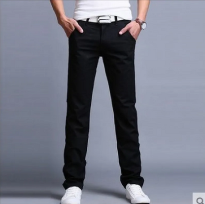 Men’s Casual Straight-Leg Cotton Pants