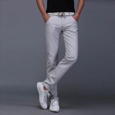 Men’s Casual Straight-Leg Cotton Pants